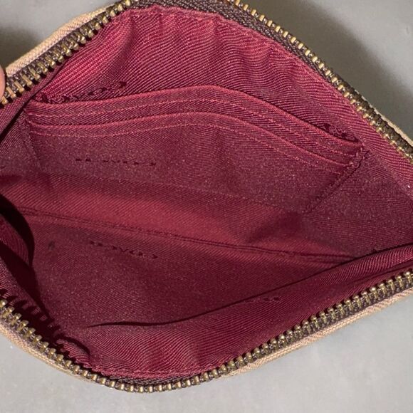 Coach Wristlet Bag Purse Jacquard Signature Logo Canvas Large Wristlet - Picture 15 of 15